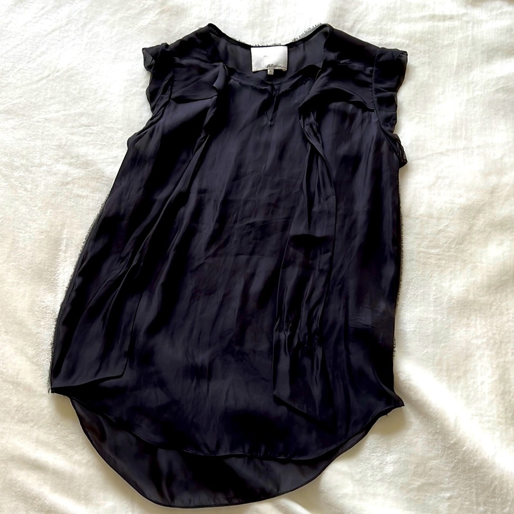 3.1 Phillip Lim black sheer blouse